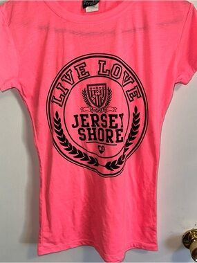 Live Love Jersey Shore Pink Graphic Tee